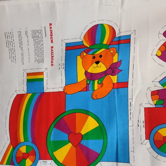 Rainbow Quilties Ranibow Railroad Craft Panel x2 Cut&Sew - Picture 6 of 12